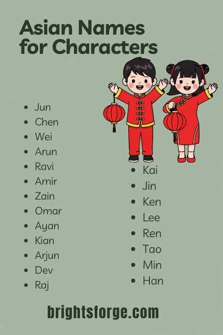 Asian Names for Characters