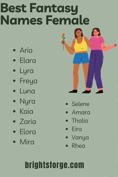 Best Fantasy Names Female