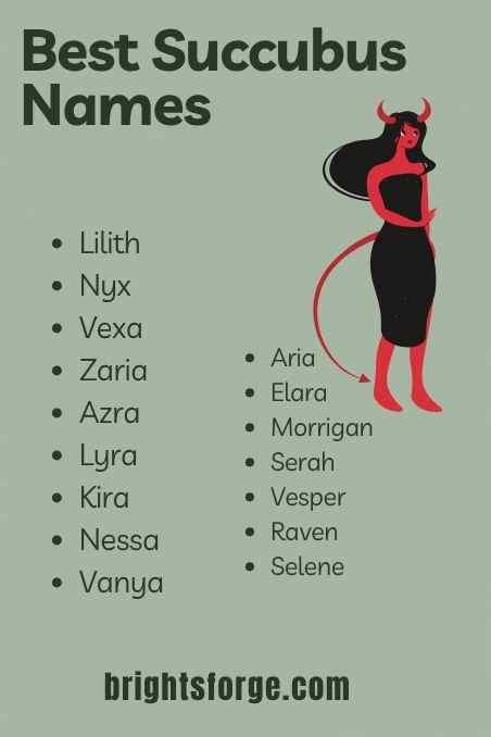 Best Succubus Names