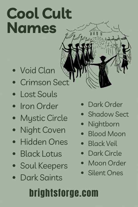 Cool Cult Names