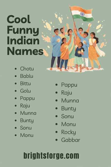 Cool Funny Indian Names