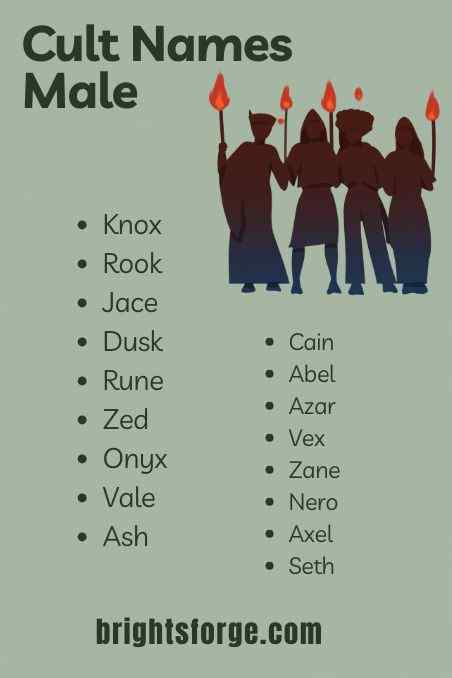 Cult Names Male