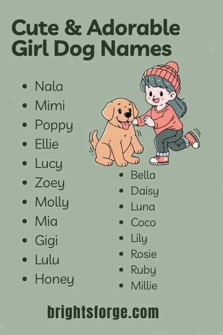Cute & Adorable Girl Dog Names