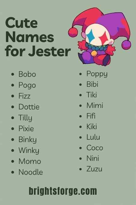 Cute Names for Jester