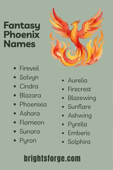 Fantasy Phoenix Names