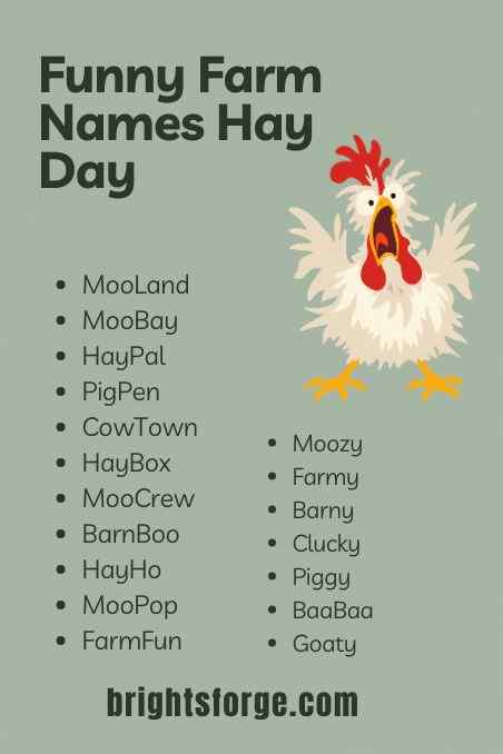 Funny Farm Names Hay Day