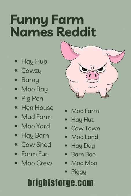 Funny Farm Names Reddit