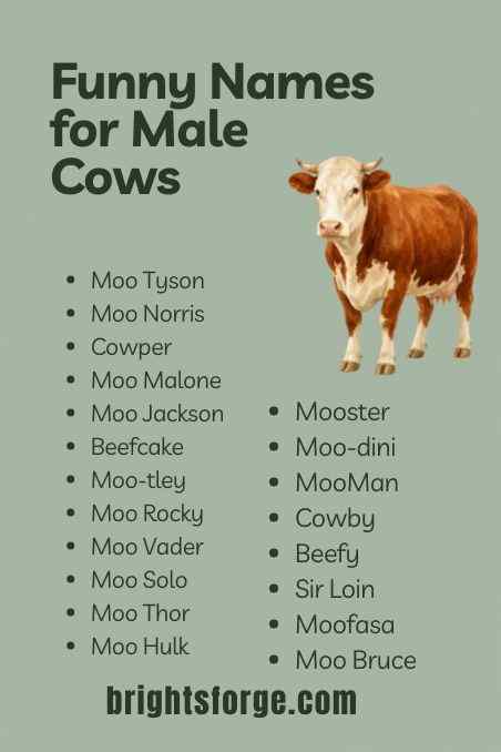 Funny Names for Male Cows