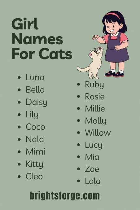 Girl Names For Cats