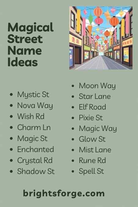 Magical Street Name Ideas