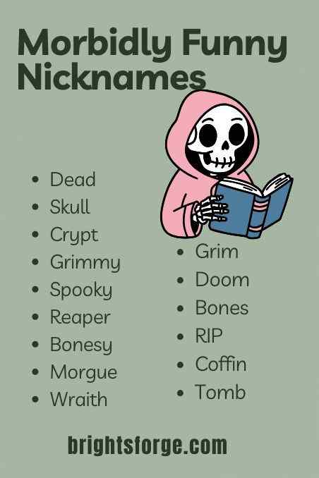 Morbidly Funny Nicknames 🖤