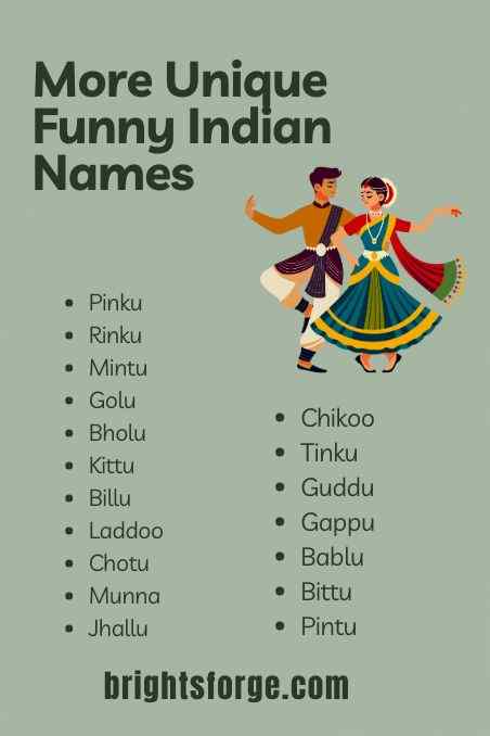 More Unique Funny Indian Names