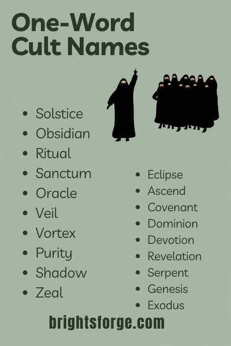 One-Word Cult Names