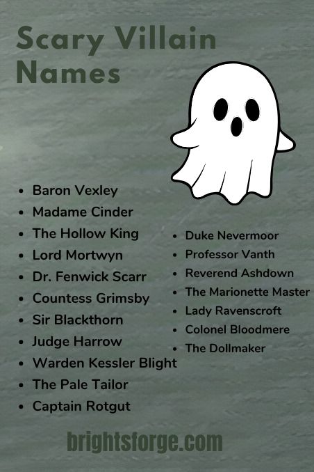 Scary Villain Names