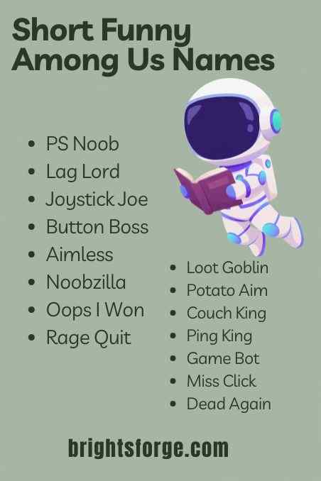 Short Funny Among Us Names for Quick Typing