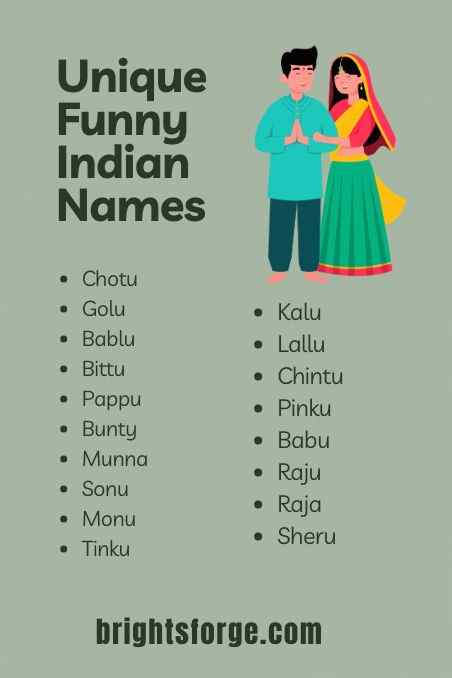 Unique Funny Indian Names