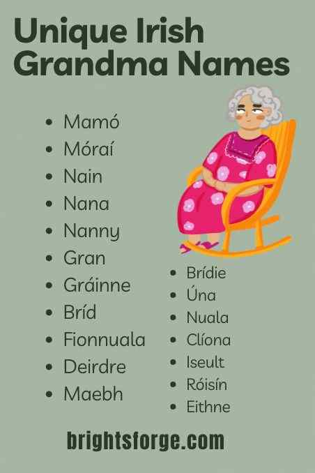 Unique Irish Grandma Names