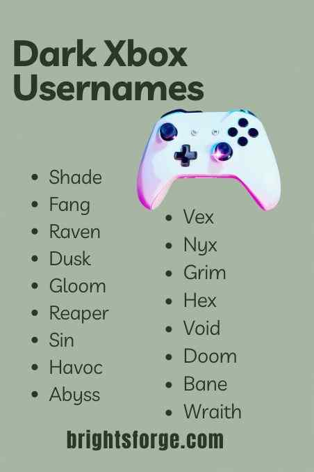 👻 Dark Xbox Usernames