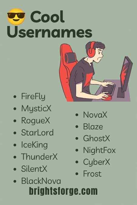 😎 Cool Usernames