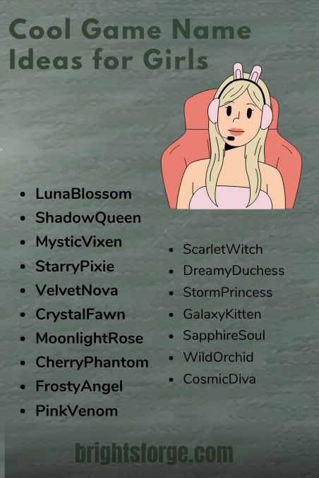 Cool Game Name Ideas for Girls