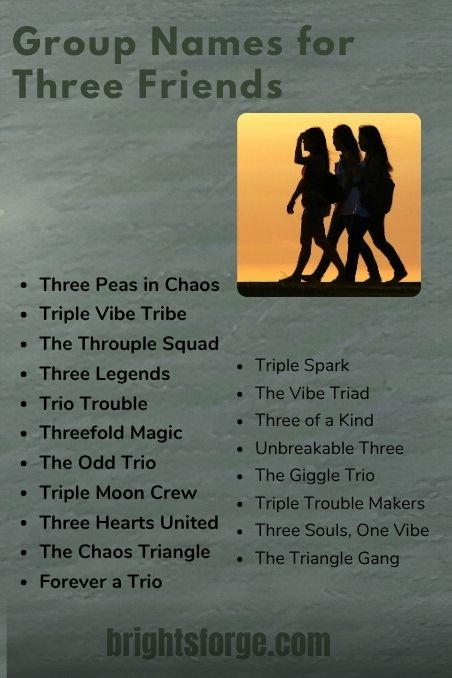 Group Names for Three Friends
